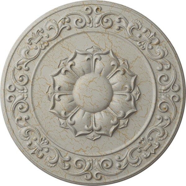 Ekena Millwork Sydney Ceiling Medallion (Fits Canopies up to 5 3/4"), 27 3/4"OD x 2"P, Pot of Cream Crackle CM27SYPCC - main